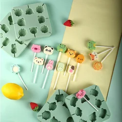 8-hole Animal Lollipop Silicone Mould Baking Pan Cake Bread Mousse Chocolate Chip Cookie Mold Chocolate Mould Silicone Cake Mold