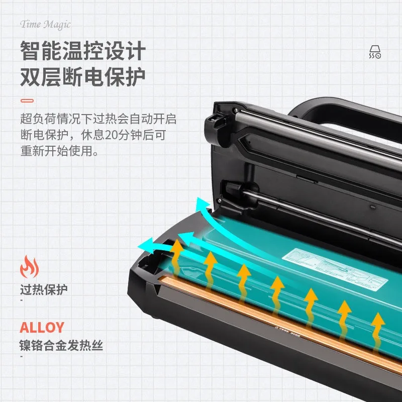 Intelligent Temperature Control Vacuum Sealer Dry Wet Dual Use Household Commercial Food Preservation Packaging Machine