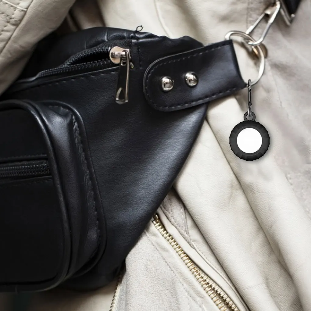 Tracker Schlüssel ring TPU Locator Fall runde tragbare Schutz abdeckung Ersatz für Airtags Pink