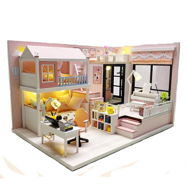 ドールハウス　プリンセスルーム♡ 大人のための木のプリンセスルーム,ドールハウス,ミニチュア