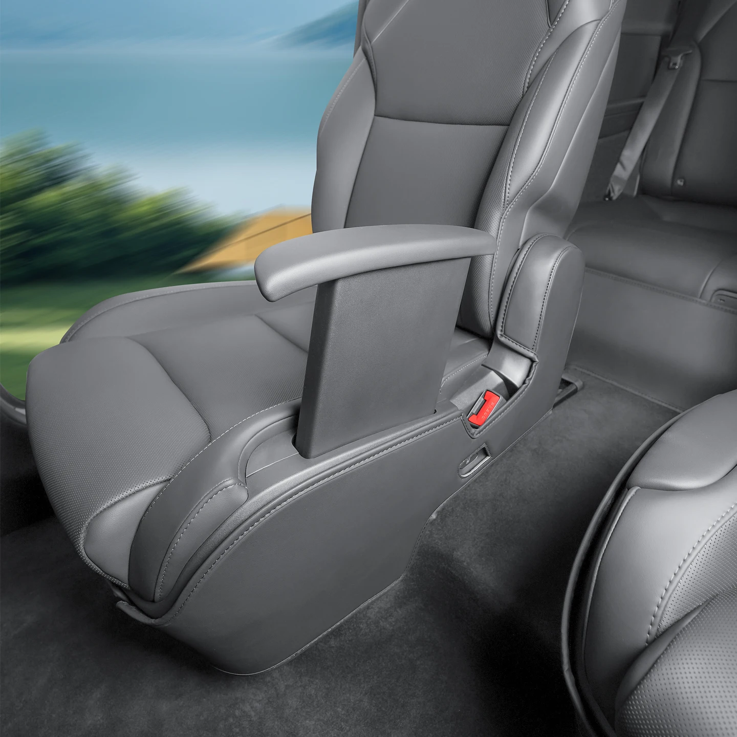 For 6-Seater Tesla Model YL Second Row Seat Side Protection Pad, Model Y L Seat Corner Guard Kick Pad, 4pcs