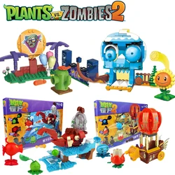 Genuine Plants Vs Zombies Game Scene Assembly Building Block Set Zombot Aerostatic Gondola Game Collection Ornaments Toys Gifts