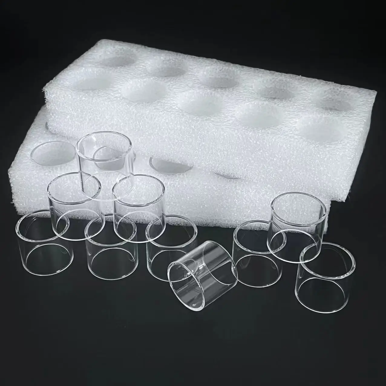 10PCS/5PCS Transparent Rainbow Bubble Fat Straight Replacement Glass Tube for Zeus X Zeus Dual Zeus Sub Ohm Zeus X Mesh Tank RTA