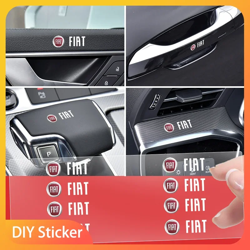 Logotipo 3d emblema do carro adesivo de pára-choque lateral para fiat 500 500l 500x 124 aega mobipanda tipo semici centoventi fiorino qubo toro