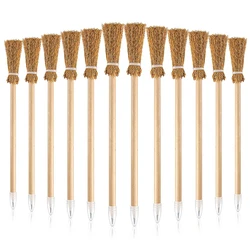 10Pcs Witch Broom Pencils Kids Halloween Birthday Party Favors Gift Props Goodie Bag Filler Wooden Writing Pencil School Prize