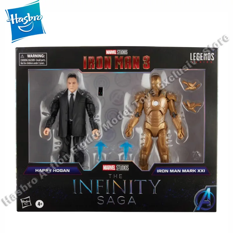 Hasbro Marvel Hero Iron Man MK21 Happy Hogan modelo de figuras de acción juguete coleccionable en Stock figura móvil modelo juguetes regalo