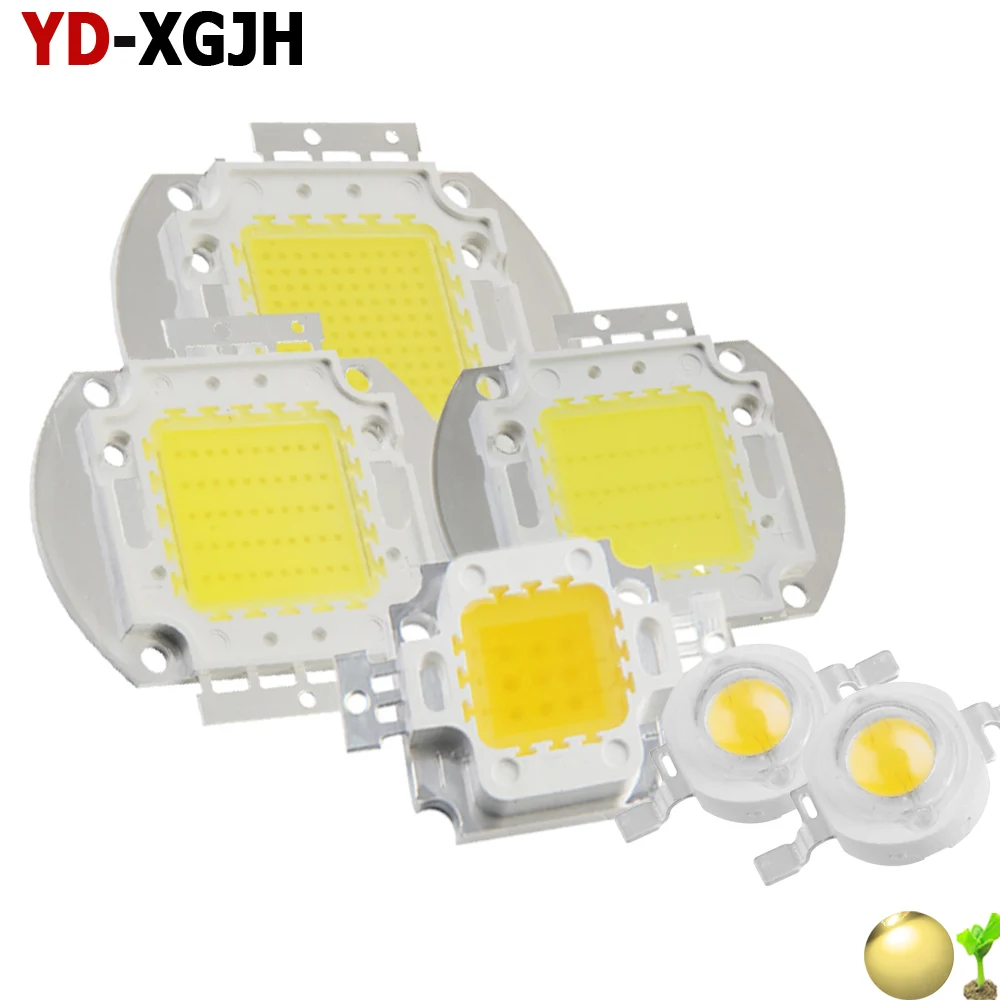 High Power LED COB Lamp SMD Chip 1W 3W 5W 10W 20W 30W 50W 100W Warm Cool Natural White Red Green Blue Yellow Light