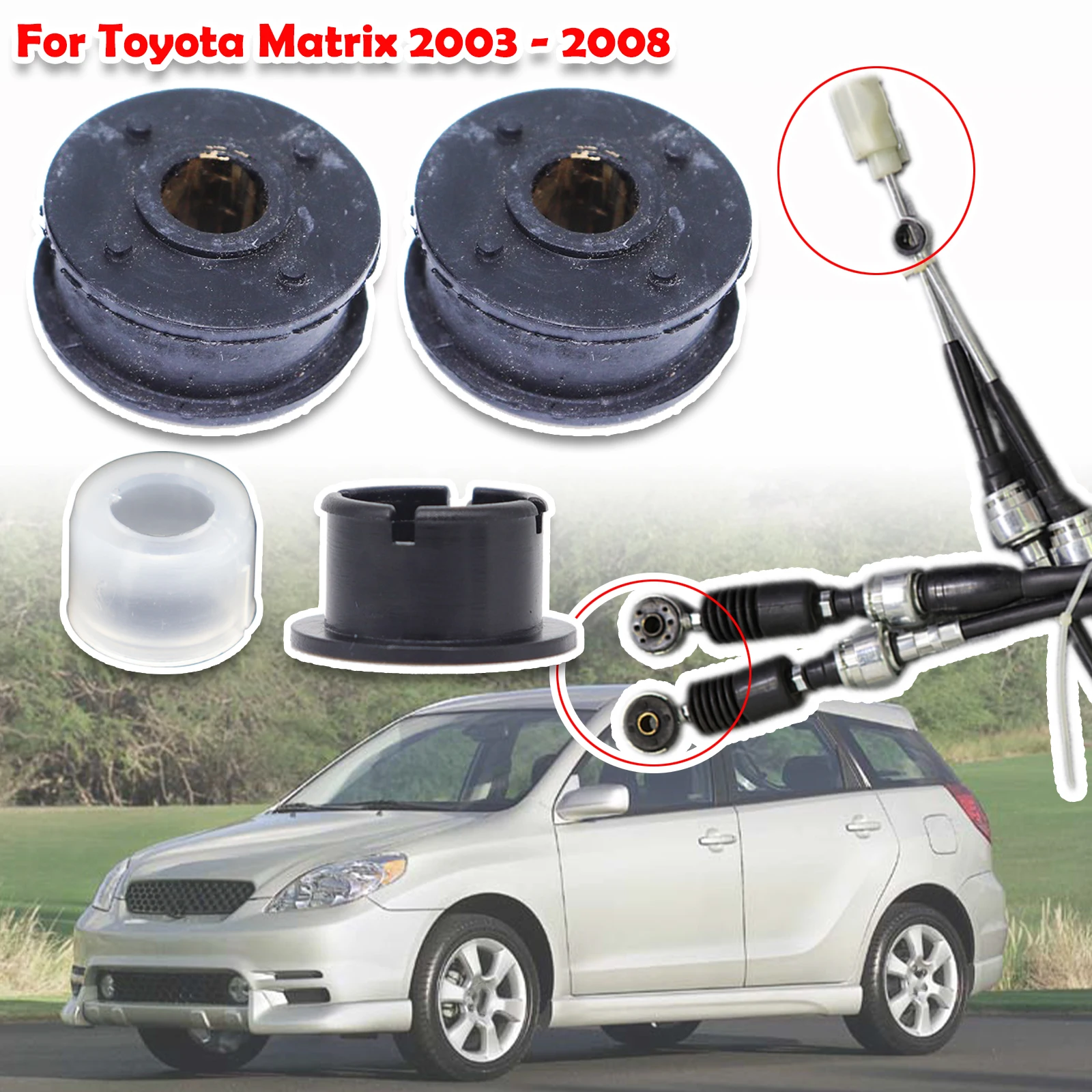 Manual Gearbox Shift Cable Linkage Bushing Shifter Lever Selector Rod Connect Bushing For Toyota Matrix 2003 2004 2005 - 2008