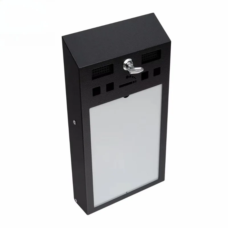 

Smoking area cigarette case advertising screen ashtray steel wall-mounted cigarette case is easy to use, practical and durable