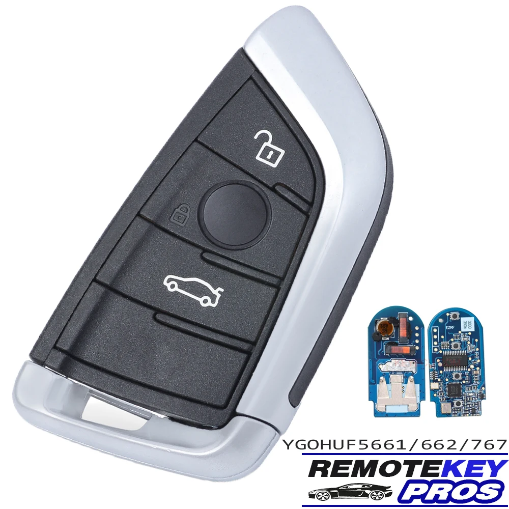 

KEYDIY 315MHz YGOHUF5662, 433MHz YGOHUF5767, 868MHz YGOHUF5661 PCF7945 Modified Smart Remote key Fob for BMW F Series CAS4+ FEM