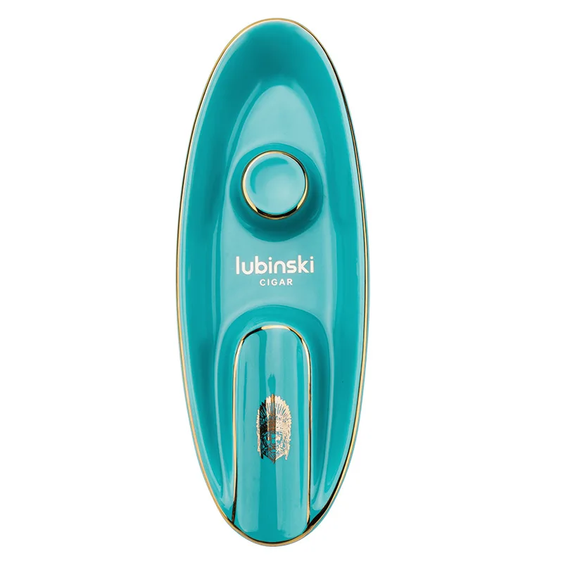 

LUBINSKI-керамическая пепельница для сигар, цвет Моранди, один слот, лоток для пепельницы, портативный, CA-068