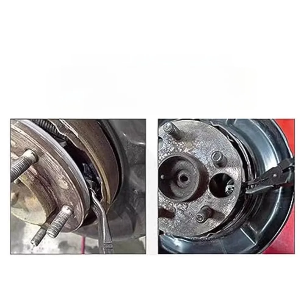 Hold Down Clamp Brake Spring Pliers Vehicle Maintenance Metal Construction Fixed Washer Compatible For Brake Shoes