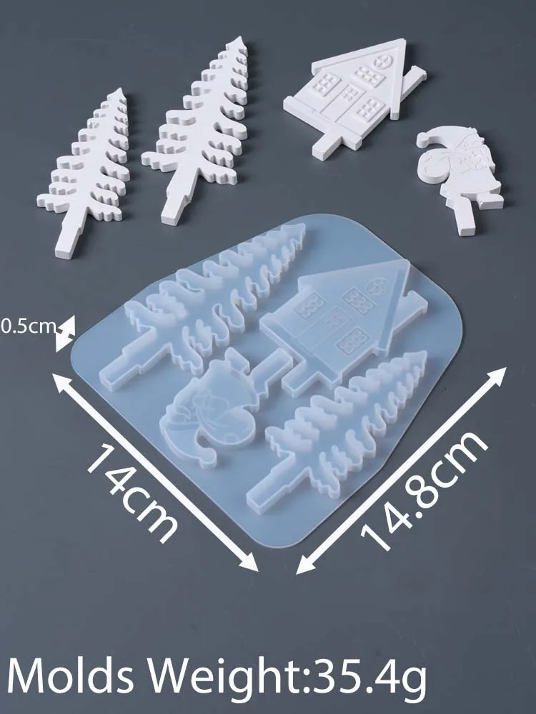 Weihnachtsbaum Engel Elch Weihnachtsmann Kerzenständer Form DIY Stern Design Kerzenhalter Gussformen Gips Harz Handwerk machen