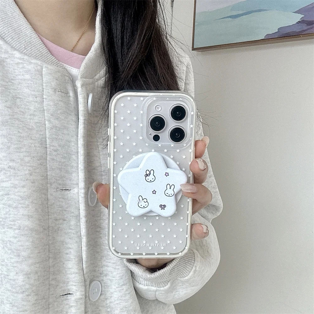 Korean Ins Cute Star Magnetic Phone Case for iPhone 17 16 15
