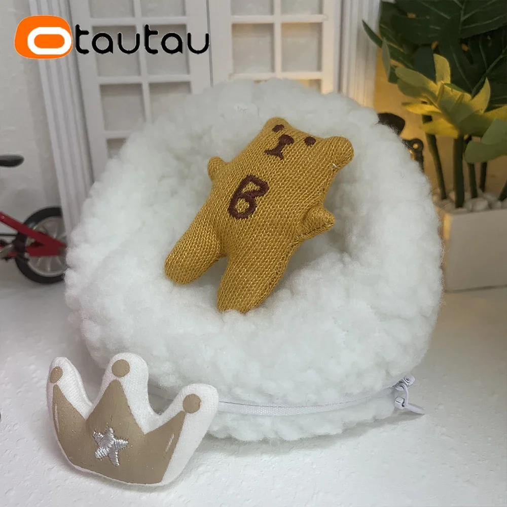 OTAUTAU 12cm/5inch Diameter Mini Bean Bag Pouf Gift for 1/12 BJD Doll House Furniture Couch Sofa Bed Lounger Beanbag Chair SF294