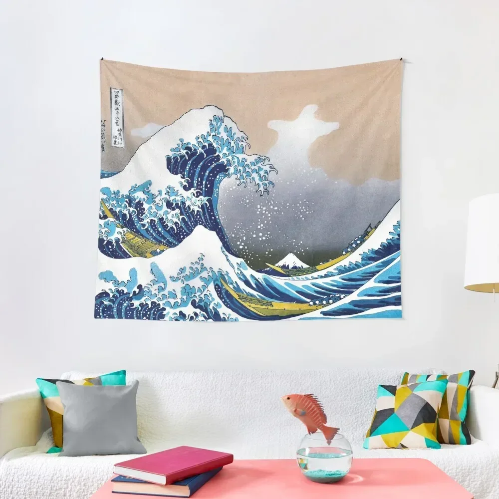Great Wave off Kanagawa by Hokusai Wall Tapestry Room Decoration Accessories Cute Decor Decoration Wall Hanging Wall Tapestry