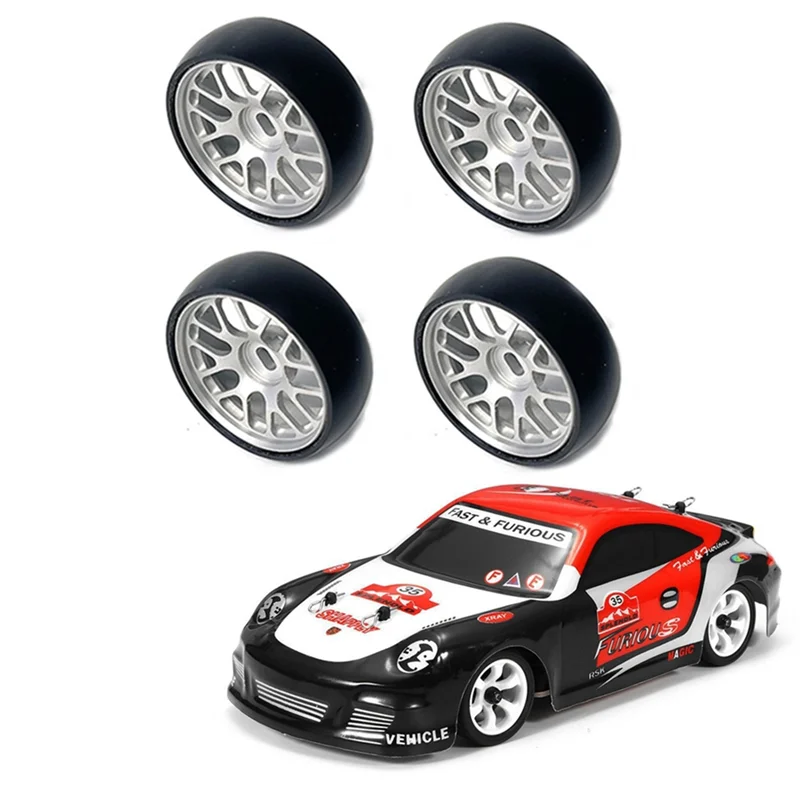 

TNKIG-26.5Mm Hard Drift Metal Wheel Rim Tyres For Wltoys 284131 K969 K979 K989 Kyosho Mini-Z 1/28 RC Car Parts,Silver