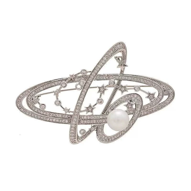 1pc Exquisite Star Saturn Pin for Women Men Chic Planet Universe Brooches Pins Trendy Accessories Birthday Party Gift 2026