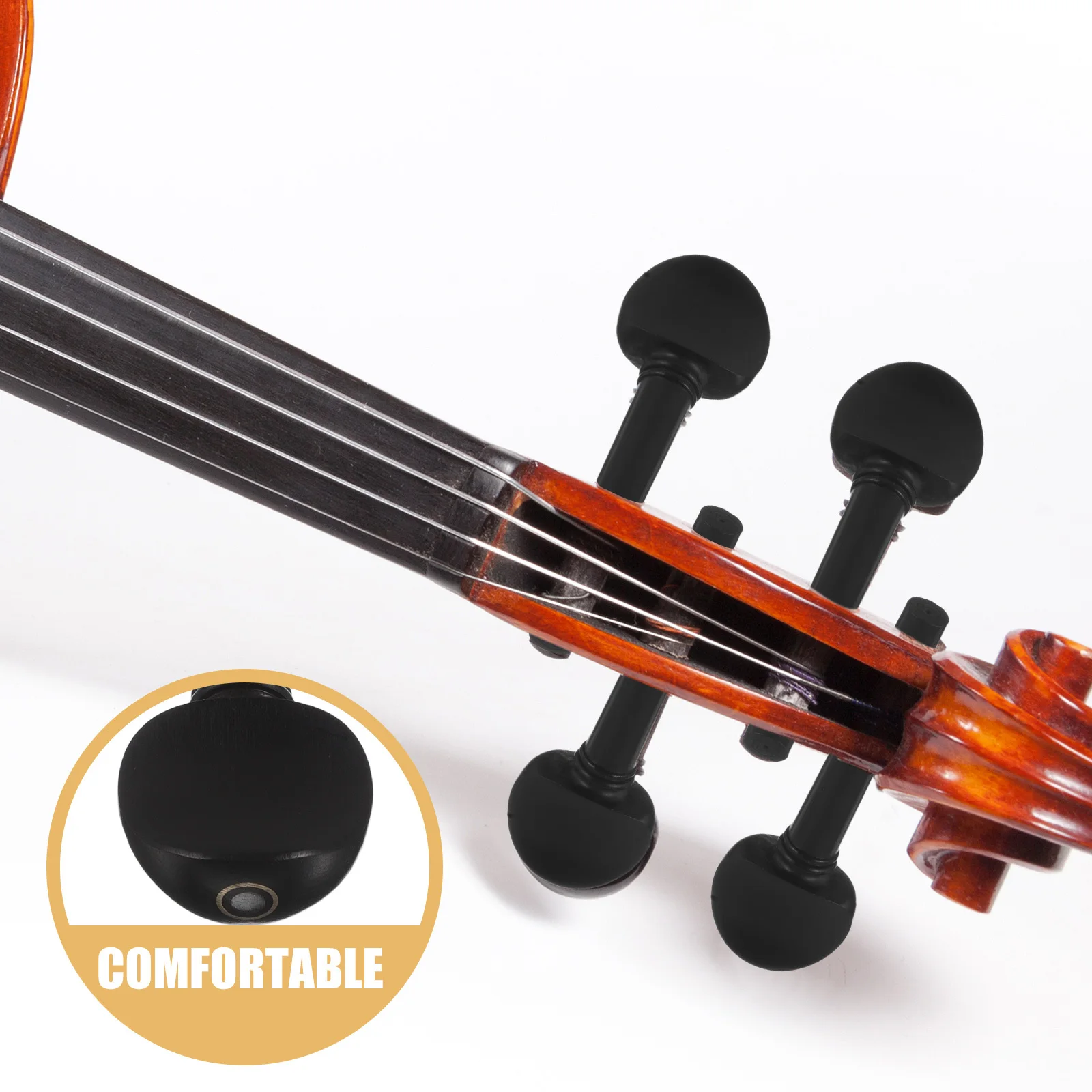 4 قطعة الأبنوس الكمان ضبط أوتاد غرامة موالف سلسلة خشبية الضابط استبدال أجزاء ل الكمان كمان الملحقات