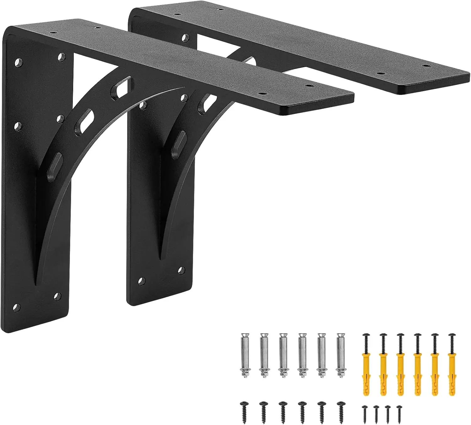 

Heavy Duty Shelf Brackets, 12x10x2.5 Inches, Max Load 1100 LBS, Alloy Metal Support Set of 2 for Countertops