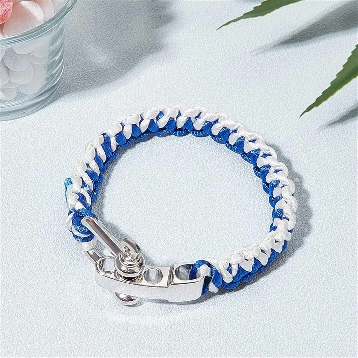 10Pcs Paracord Bracelet Shackle Buckle, Bow Anchor Shackle Clasp D Shackle Clip Adjustable for Survival Bracelet Silver HOT