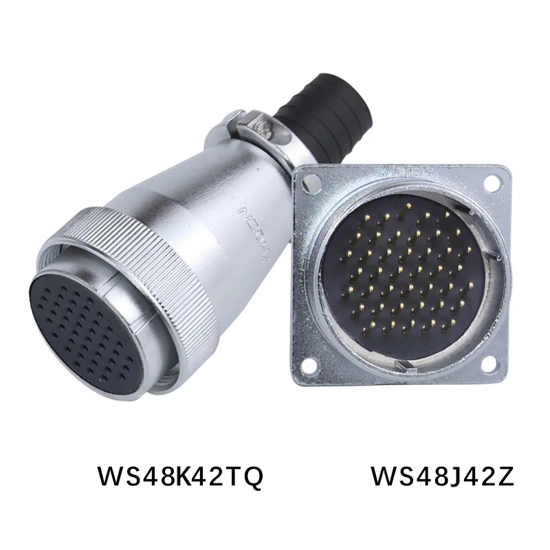 ZHQCN WS48 TQ+Z Waterproof M48 Female Plug Male Socket Panel 5 7 20 27 38 42 Pin Industrial Aviation Connector Electrical Power