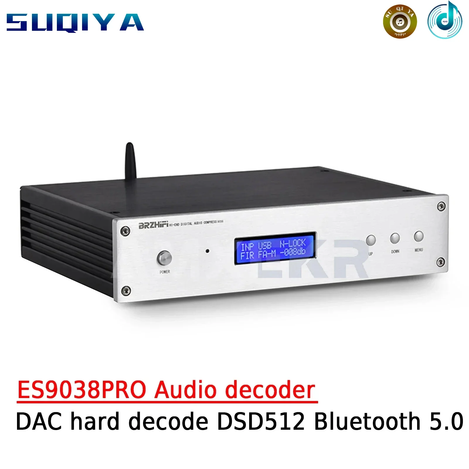 

AMXEKR DC200 ES9038PRO Audio Decoder DAC Fever HIFI Hard Decoding DSD512 HD Bluetooth 5.0 Home Decoder