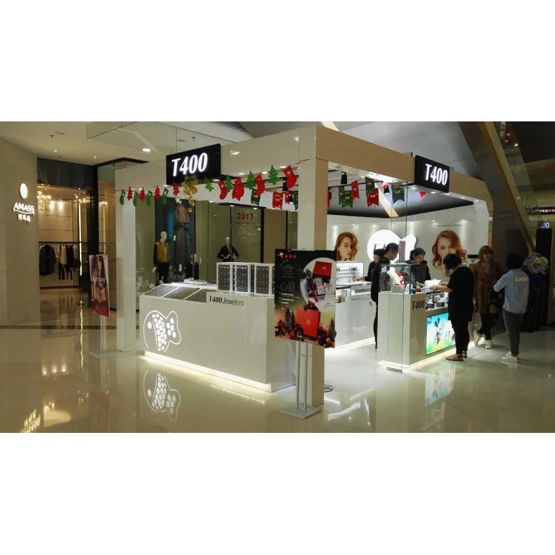 Custom. Ali Top 5 showcase display for shop fitting jewelry kiosk showcase with shop mall decoration jewelry kiosk