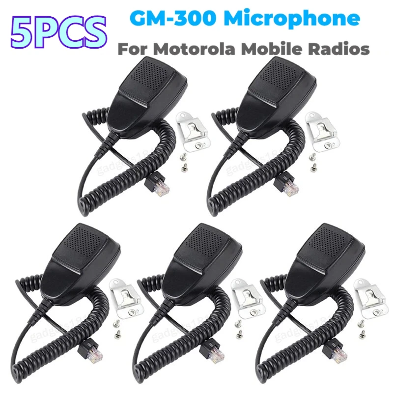 

5Pcs 8pin HMN3596A Car Mobile Radio Speaker Mic for Motorola GM300 GM3688 GM900 GM338 CDM750 GM950 CDM1550LS GR1125 PM400 Radio