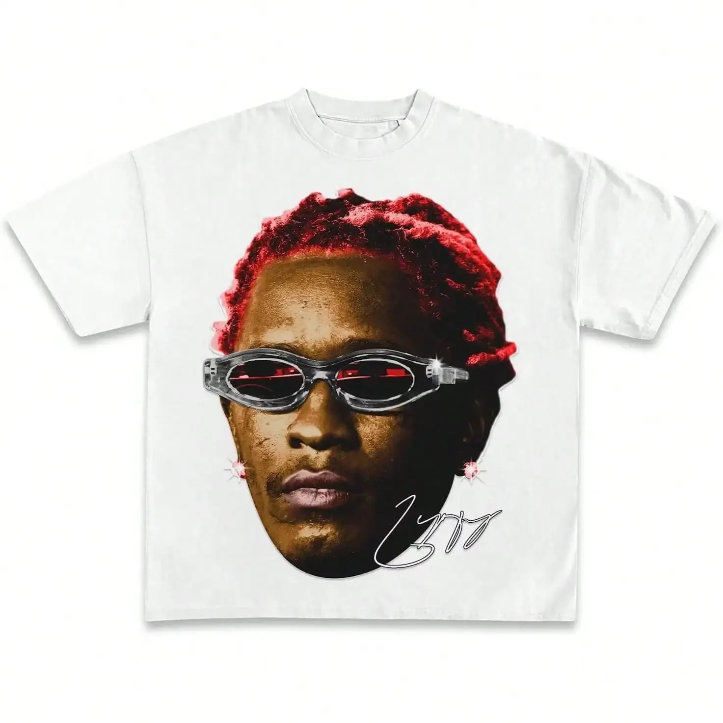 

Vintage Rap-Inspired Graphic Cotton Print T-Shirt 2025 Summer Men Women Casual Short Sleeve Tee Vintage Y2K Tops Fashion Tshirt