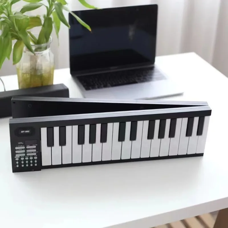 61 Keys Foldable Electronic Keyboard Ultra Thin Portable Piano Synthesizer for Beginners Adults - view 3