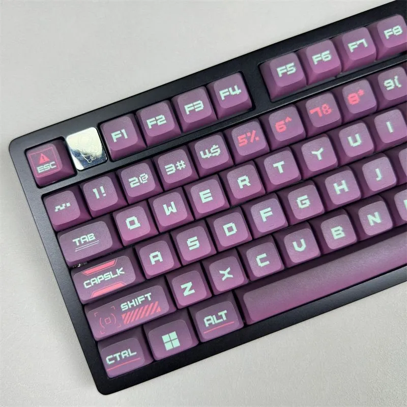 128 Keys Cyberpunk Keycap XDA Profile PBT Keycap Kit Teclado Mecânico 61/64/68/84/75/87/108 Key GMK67 Gaming Mechanical Keyboard