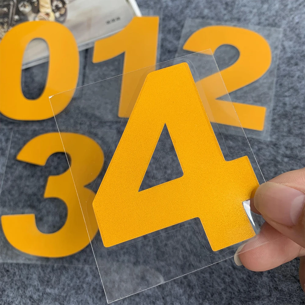 Numbers Sticker 0123456789 Arabic Decorative Paster Car Racing DIY Refit Reflective Decals Motorcycle Head Helmet Cover