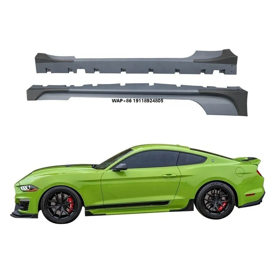 

2018-2023 for Mustang Body Kit with Super Snake Style Side Skirts and Rocker Panels New Condition PP Material Bumper