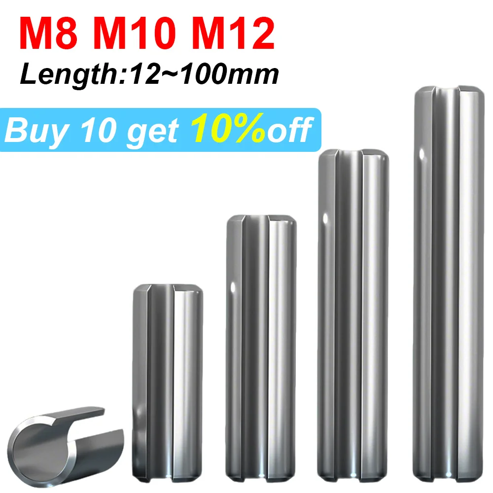 M8 M10 M12 304 Stainless Steel Spring-Type Straight Pins Cotter Pin Dowel Roll Spring Pin With Elastic GB879