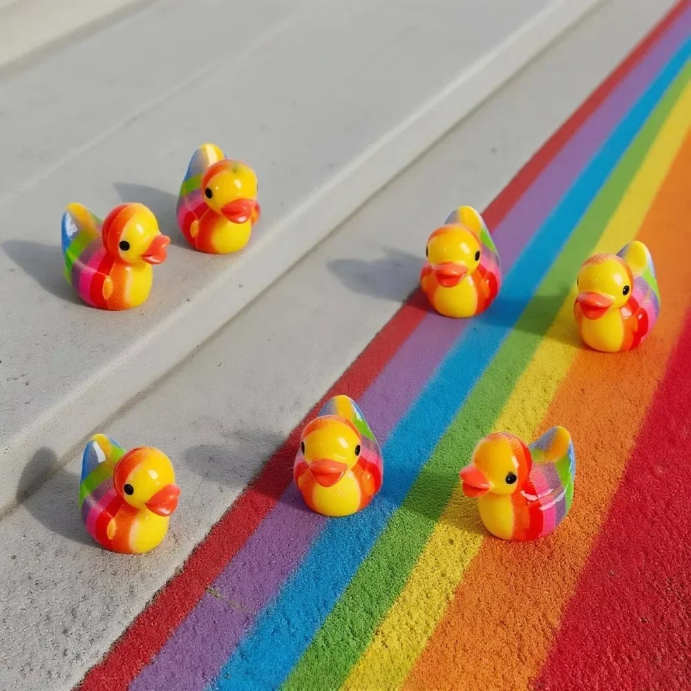 10-100pcs Mini Resin Colorful Ducks Tiny Ducks Set for Potted Miniature Decoration Garden Dollhouse Cake Decoration DIY Party