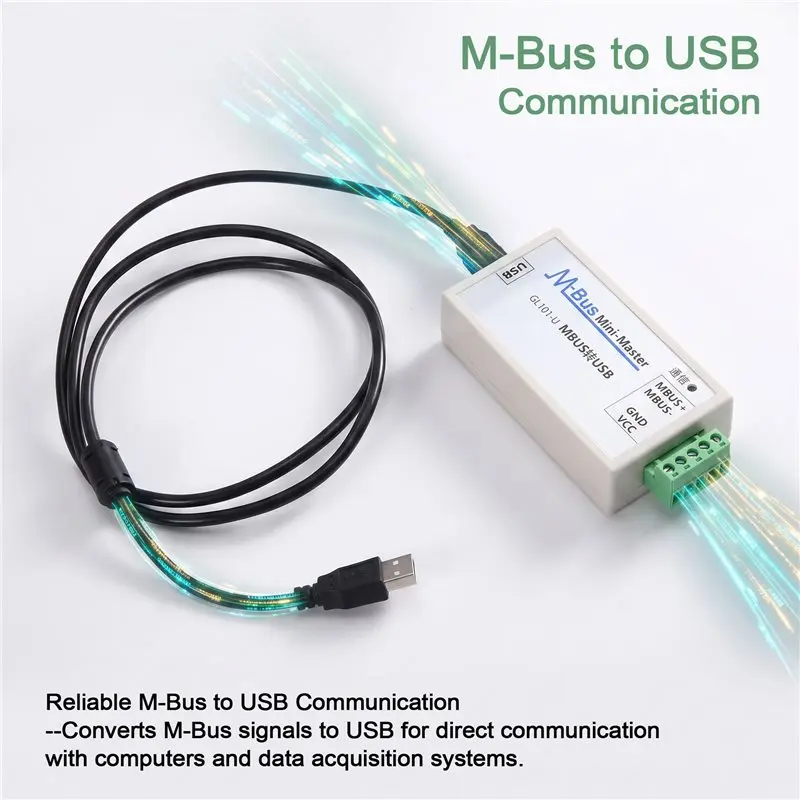 Can Connect 200 Meters For Smart Meter MBUS/M-BUS To USB Converter USB-MBUS Meter Reading Communication USB Power Supply