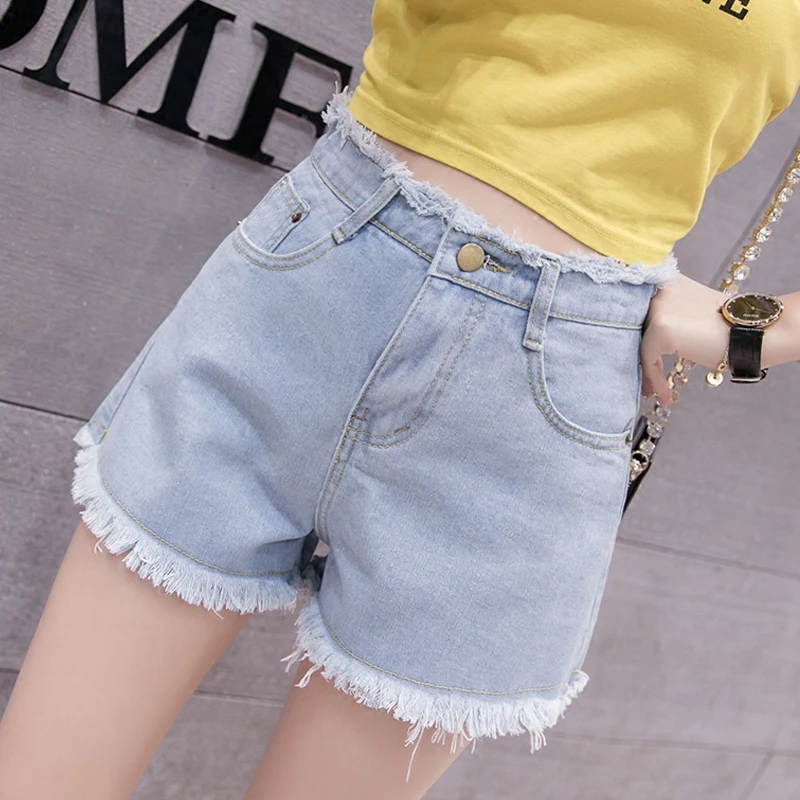 2023 New Summer Women's Casual Loose All-match Denim Shorts High Waist Slim Denim Shorts High Quality