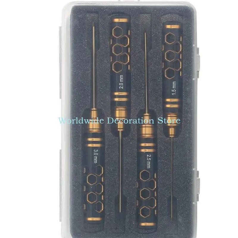 Q39B 4PCS ALLEN KEY SET Công cụ tuốc nơ vít 1.5/2/2.5/3.0mm cho các dự án thủ công DIY