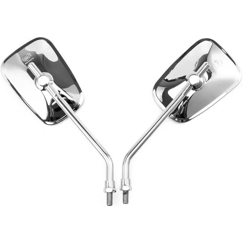 1Pair Rectangular Bike Rearview Mirrors Aluminum Alloy Wide Angle Convex for Tricycle ATV Quad Motorcycle Scooter Left Right