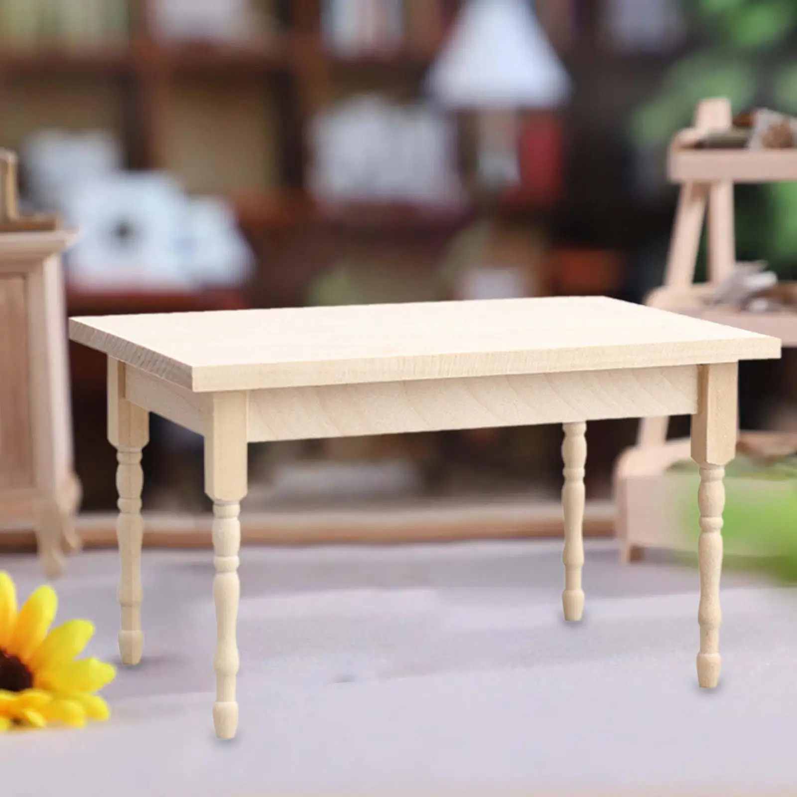 Miniature Dollhouse Table 1/12 Scale Ornaments Props DIY Life Scene Scenery