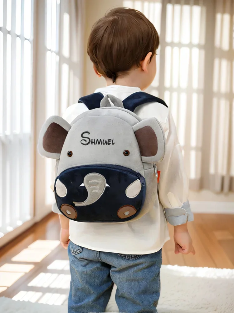 Customizable child backpack name Personalized Kindergarten Schoolbag Embroidered Name Cartoon Cute Boys Girls Schoolbag