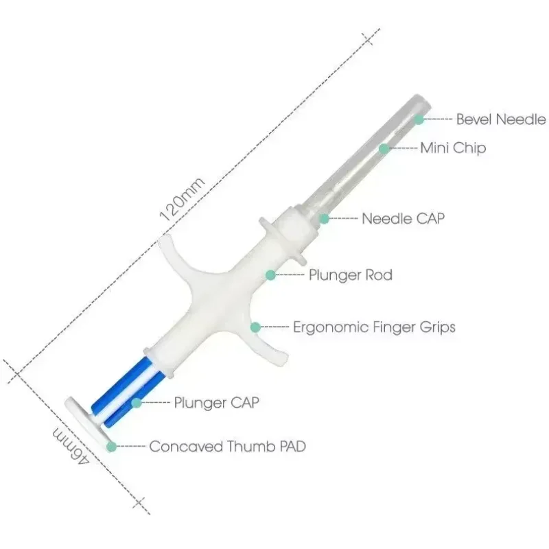 Mini-Mikrochips, 1,4 x 8 mm, RFID-Injektion mit Nadel, X10-Hunde-Identitätschip für Haustiere, Arowana, Welpen, Kätzchen, Hamster, Vögel, Management
