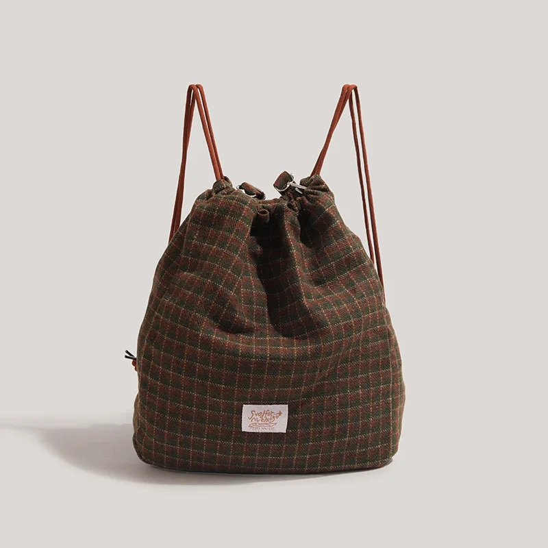 

Vintage Large Capacity Cute Backpacks Drawstring Backpack Versatile Crossbody Bags for Women School Bags Designer Bag Mochila