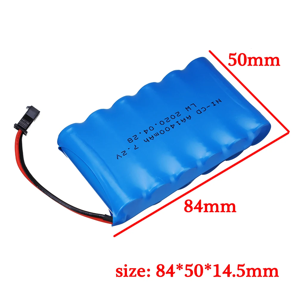 7.2V 1400mAh Ni-MH rechargable battery for RC Car Trucks Boats Tanks Parts nimh AA 7.2 v 1400 mah battery SM plug with charger