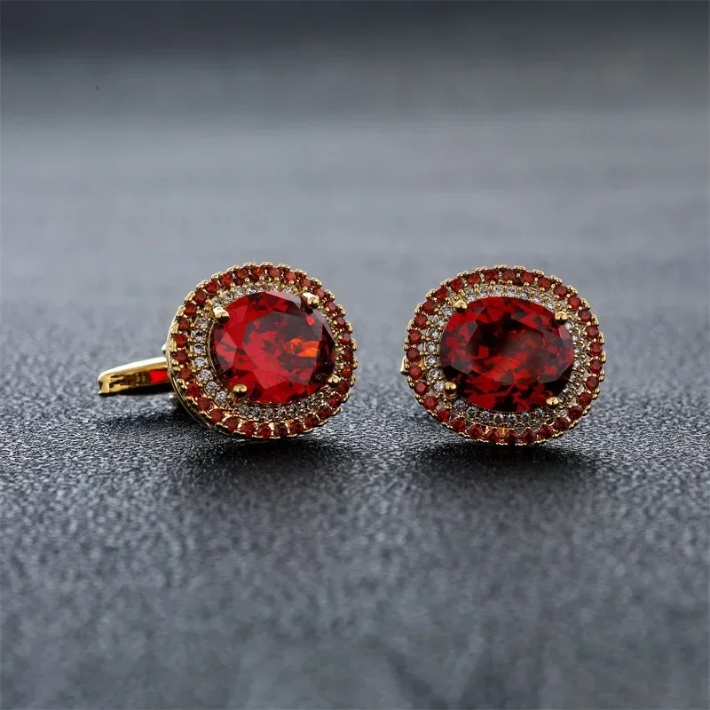 

Zircon Oval Cufflinks Fashionable Men's Unisex Gifts Daily Banquets Office Weddings Suits Shirts Buttons Accessories