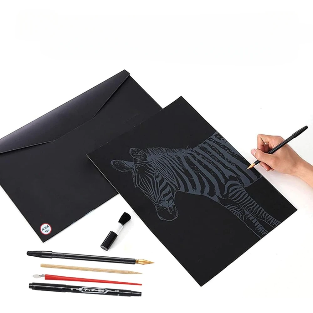 4 набора и набора инструментов для животных, товары для творчества (зебра, львы, слоны, олени), инструменты для ремонта царапин и ручки, 16×11 дюймов