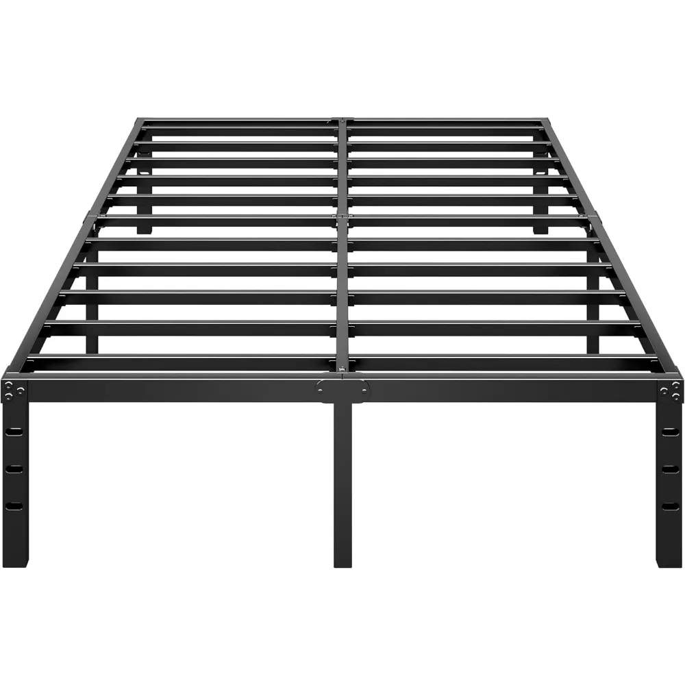 

Metal Platform Bed Frame 18 Inch Tall,No Box Spring Needed,Queen Size Beds with Heavy Duty Strong Support Slats, Black Bed Frame