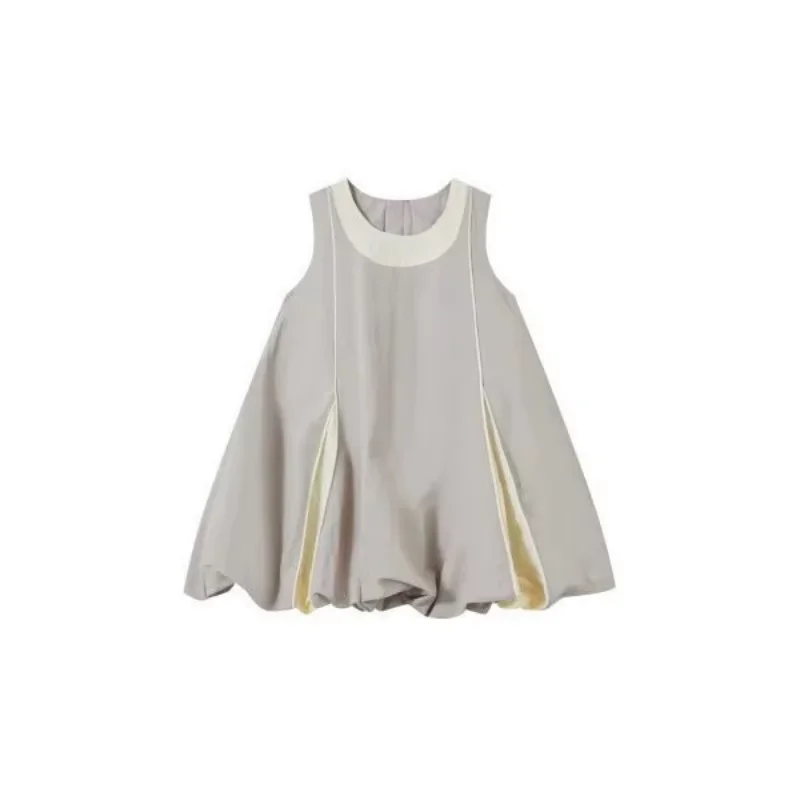 

Girls Dress Summer Fashion New Children's Korean Round Neck Sleeveless Floral Bud Dress 100-160CM