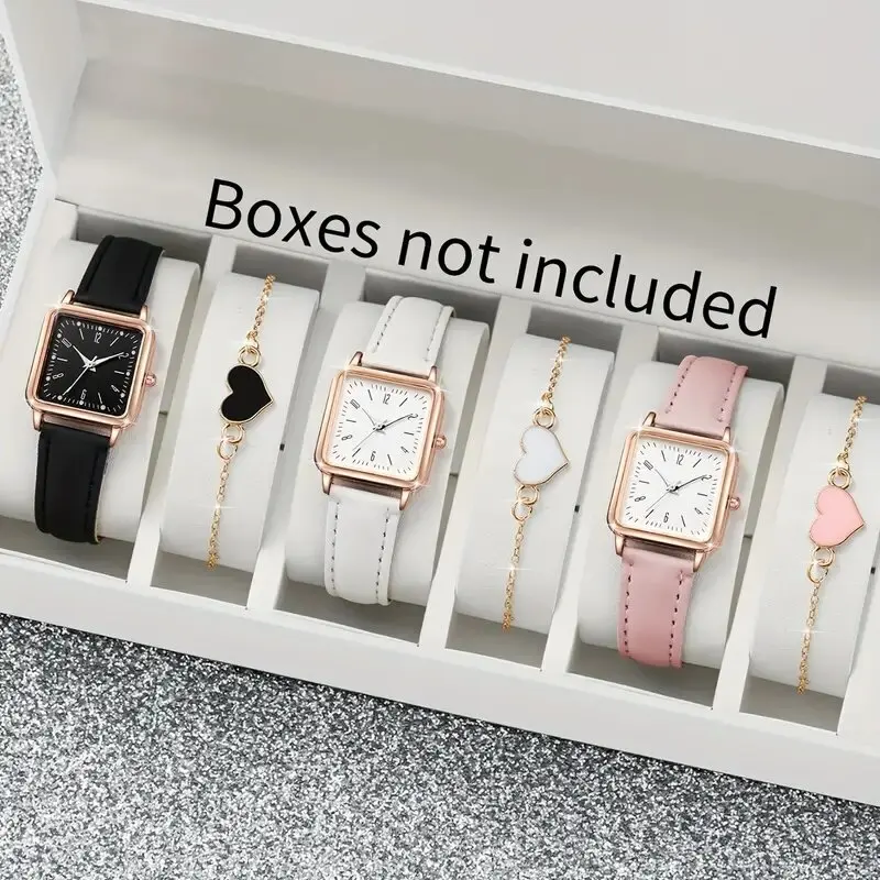 6pc  fashionable quartz watch and versatile accessory set for daily wear as gifts for friends and family